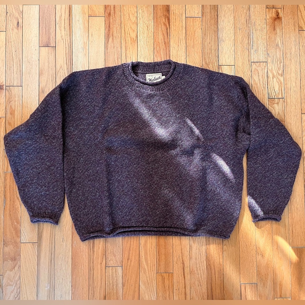 VTG Woolrich Heathered Purple Crewneck Sweater USA Wool Blend Crewneck Woolmark